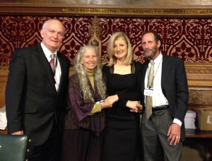 With Arriana Huffington and MP Chris Ruane at British Parliament's Mindfulness Initiative