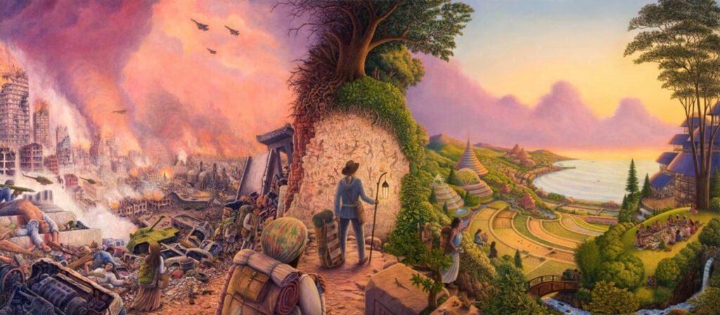 "The New Pioneers" from http://MarkHensonArt.com (used by permission.)
